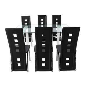 Juegos de Mesa de Comedor, Muebles de Comedor Modernos de Lujo, Juego de Comedor Más Vendido con 6 Sillas, Muebles para el Hogar, Vidrio, Cartón, BSCI, Moderno - Product Image 2