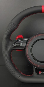 Volant personnalisé en fibre de carbone style <span class=keywords><strong>Audi</strong></span> <span class=keywords><strong>RS</strong></span> à fond plat, cuir perforé pour A3/A4/A5/A6/Q3/Q5/Q7/TT/S/<span class=keywords><strong>RS</strong></span> - Product Image 5