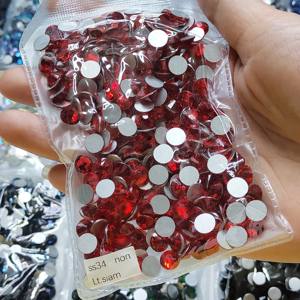 Tasche von 288Pcs SS34 Glänzende Glas Strass 288 teile/beutel flache Rückseite Nicht Hotfix Stein kristall für Kleidung - Product Image 1