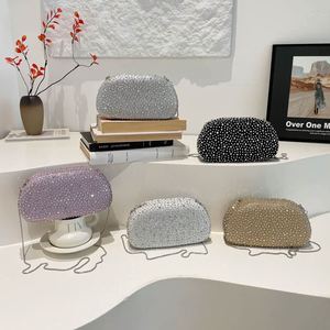 Nuevo Bolso de Noche con Diamantes de Imitación y Cuentas de Cristal Bordadas, Cartera de Fiesta Nupcial, Bolso de Hombro Individual - Product Image 1