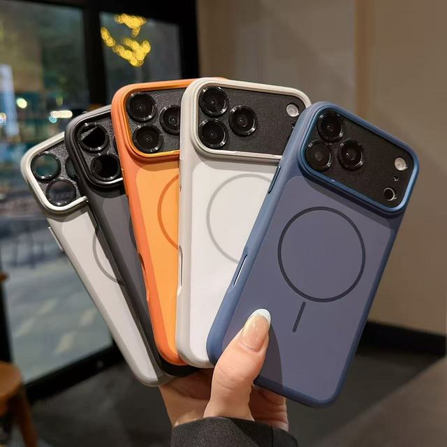 Shockproof  N52 Strong Magnet Magnetic Phone Case Matte PC Back Soft Silicone Edges for iphone 17 16 14 15 13