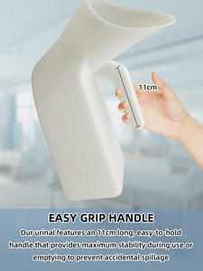 महिलाओं की 1000 मिलीलीटर पोर्टेबल मूत्र की बोतल और संग्रह कप के लिए पर्यावरण के अनुकूल पीपी सामग्री - Product Image 4