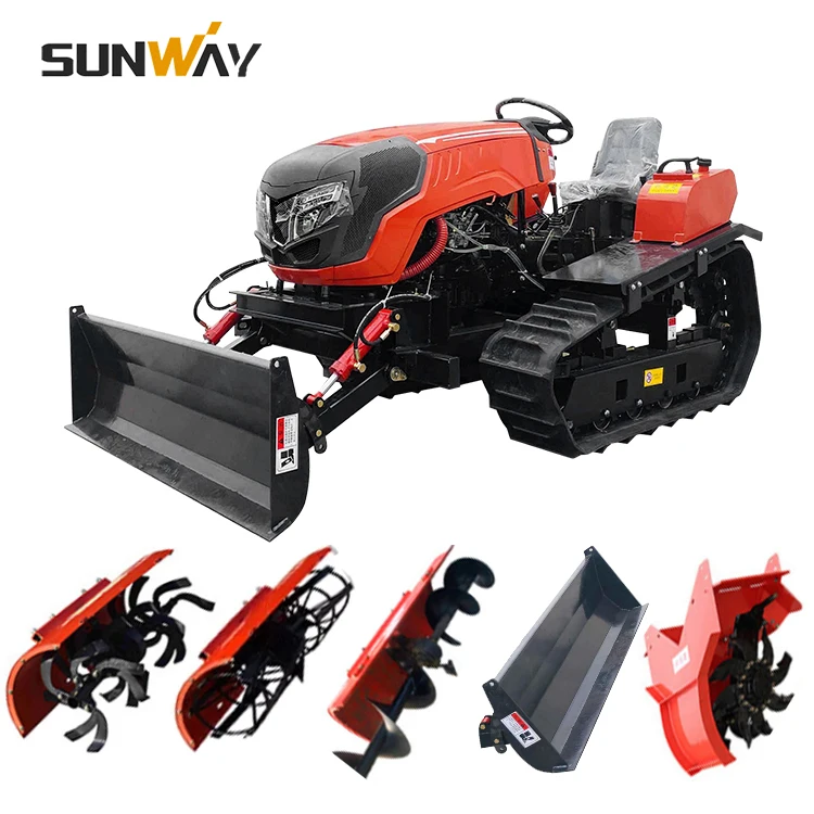 Ride on Crawler Tractor 3 Point Pto Quick Hitch Rotoiller/rotavator/ Rotovator/coltivatore del timone