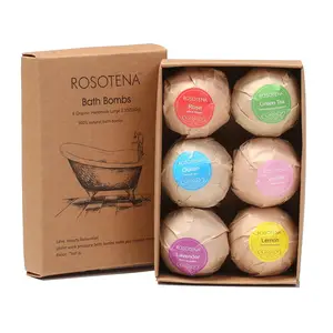 6pcs Bath fizzer/bombs per le donne rilassanti bombe da bagno organiche naturali set regalo per bambini per ragazze bombe da bagno fatte a mano confezionate singolarmente