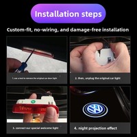 Projecteur LED de bienvenue pour portière, lampe d'ambiance modifiée pour VW Tiguan / Tiguan L / Tiguan X, 2007-2026