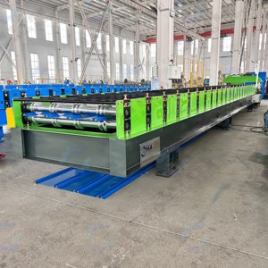 เครื่องขึ้นรูปเหล็กแผ่นทรงสี่เหลี่ยมคางหมู ยี่ห้อ Hauan Machinery ขนาดความกว้างป้อนวัสดุ 1250 มม. ความหนา 0.8-2.0 มม. สำหรับทำกระเบื้องเหล็กเคลือบสีสำหรับหลังคา - Product Image 3