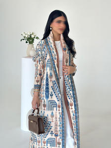 Abito Miyakt plised Dubai Muslim ampio Cardigan tinta unita Maxi lungo scialle da donna elegante Trench causale <span class=keywords><strong>Abaya</strong></span> - Product Image 3