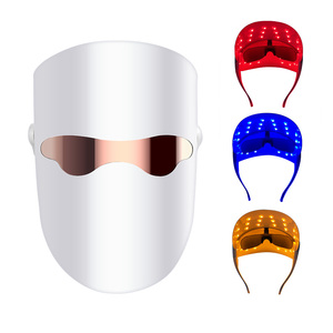 ABS Material USB Charging Light Therapy Facial Mask 3 Colors Wireless Face Mask 2H Brightening Facial Massage Device For Home