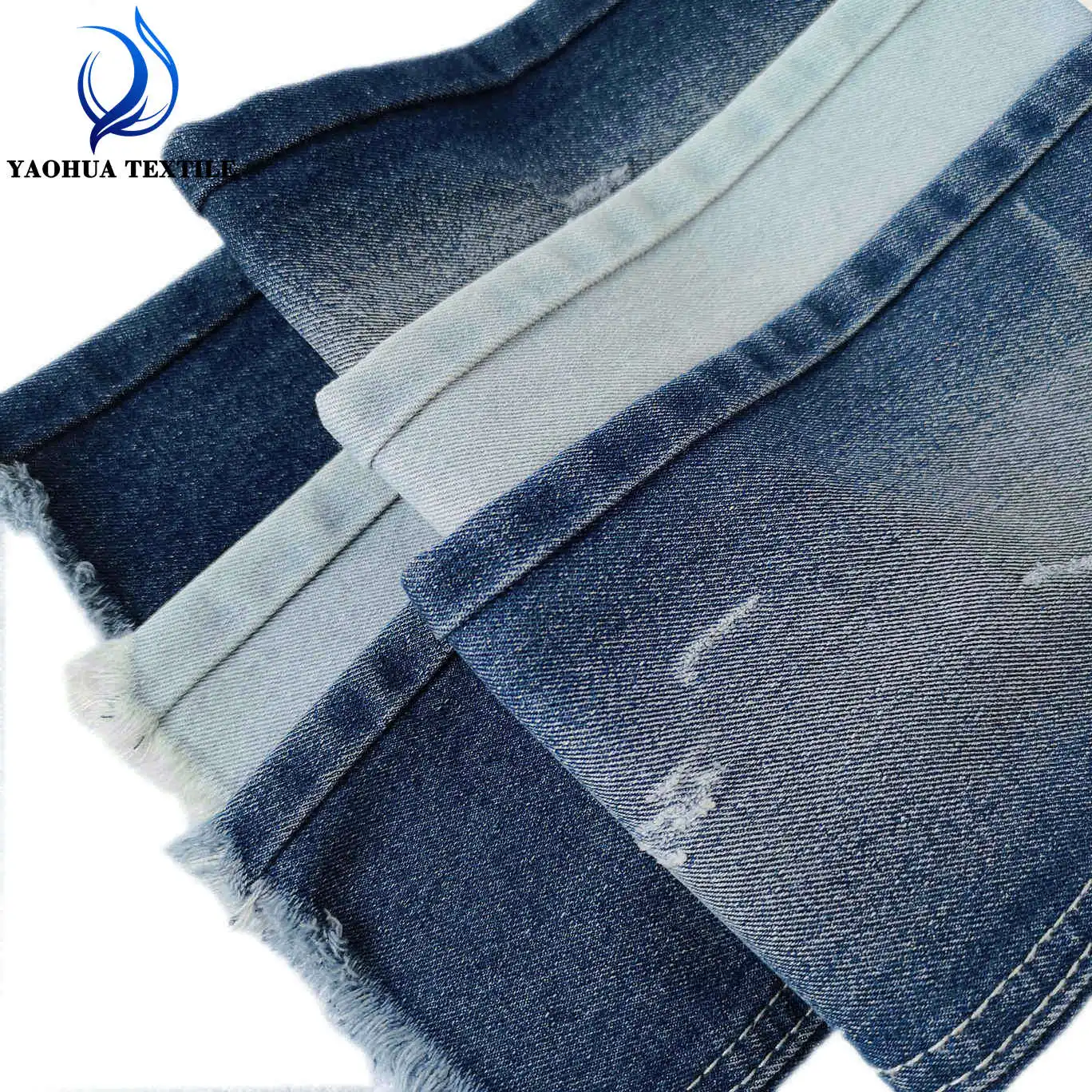 D0271 estiramento do poliéster do Algodão não tecido denim slub têxtil por atacado para jeans