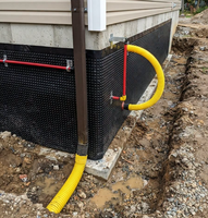 Planche de drainage en HDPE, utilisée pour les toits, les sous-sols, l'aménagement paysager et le drainage des zones inondables