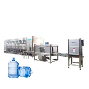 Linha de produção automática de enchimento de água mineral de 20 litros