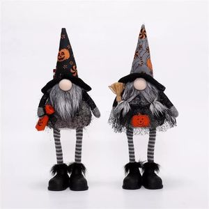 Adorno de Mesa de Peluche con Luces LED Multicolor, Diseño de Pareja de Gnomos Brujas para Disfraces de Halloween - Product Image 5