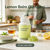 Gummies de Mélisse Officinalis à Marque Blanche, Vente en Gros, Complément Herbal, Fabricant OEM ODM