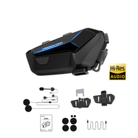 Intercom pour casque de moto, étanche, fonction de partage de musique et de mixage