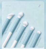 Lot de 12 pinceaux de maquillage en marbre bleu et blanc, pinceaux synthétiques doux pour poudre, fard à paupières, correcteur, maquillage de voyage, logo personnalisé, vente en gros