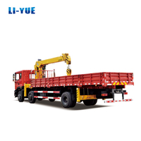 Grue à nacelle hydraulique de 12 tonnes, grue à flèche articulée montée sur camion, télécommande, grue de levage portable à vendre SQ12A5