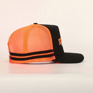 BSCI, venta al por mayor, personalizado, 5 paneles, deporte al aire libre, sombrero clásico, logotipo bordado de alta calidad, gorras de algodón negro, gorra de camionero de malla - Product Image 4