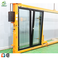 Fenêtres à battants en aluminium à rupture de pont thermique, double vitrage, modernes, verticales, personnalisées, pour maison, Topbright