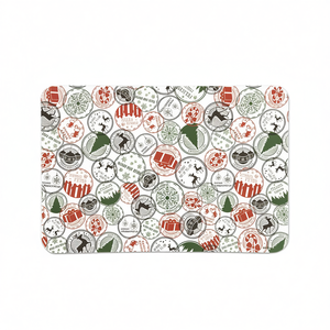 Excelsa Sets de table de Noël en plastique multicolore réutilisables 43x28,5 cm, lot de 6 pour la décoration de la maison - Product Image 3