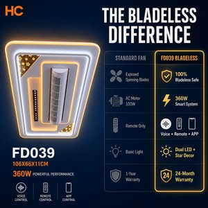 Bladeless <b>Ceiling</b> Fan with APP <b>Control</b> - Smart WiFi <b>Ceiling</b> Fan <b>Light</b> with <b>Remote</b> for Bedroom - Product Image 2