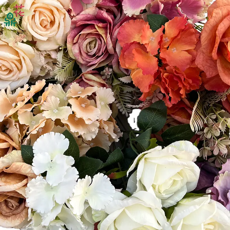 LFHクレープローズは、夢のようなバラの花束を花と一緒に高品質の屋内配置に置きますレトロシルク