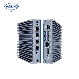 Yanling nuovo mini pc senza ventola J4125 Quad <span class=keywords><strong>Core</strong></span> <span class=keywords><strong>processor</strong></span> 4 LAN barebone <span class=keywords><strong>computer</strong></span> con 2 * USB 2 * M.2 1 * Mini PCIE - Product Image 3