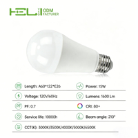 Ampoule LED PF0.7 120V E26 15W A60 1600LM 6500K Blanc froid SMD 2835 Économie d'énergie CRI 80 Certifiée Energy Star
