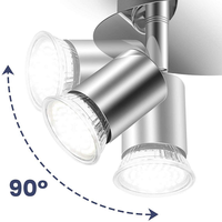 Plafonniers LED modernes en forme de boule ronde à trois têtes, spots encastrés ultra fins