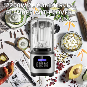 2200W Large Capacity Commercial <b>Maker</b> Ice Smoothie Blender Machine Soundproof Cover Touchpad Controls 6 Blades Ma - Product Image 4