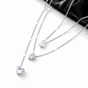 Multi Layer Vintage Moon Classic <b>Necklace</b> Gold Silver Plated <b>Stacked</b> Love Star Water Drop Heart Pendant Women's Jewelry - Product Image 6