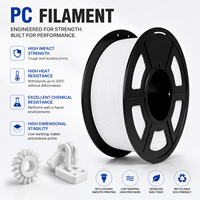Filament d'imprimante 3D 1,75 mm PC Polycarbonate, 1 kg de filament pour impression 3D