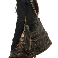 Sac à bandoulière rétro en cuir souple pour femme, style européen et américain, tendance japonaise et coréenne, idéal pour les trajets quotidiens