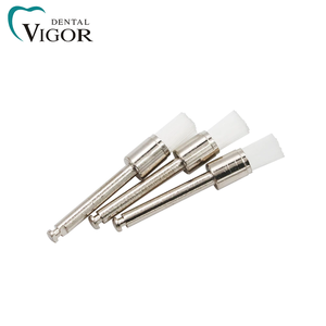 Brosse de polissage dentaire professionnelle, 100 pièces, en nylon transparent, plate, avec boîte à fermoir - Product Image 3