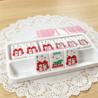 Jeu de Mahjong Américain de Luxe Personnalisé à 4 Couches, en Acrylique Portable, pour Cadeau de Noël Familial