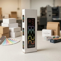 Boîte d'emballage rigide cylindrique personnalisée pour horloge murale numérique LED, moniteur de température et d'humidité, boîte cadeau électronique écologique