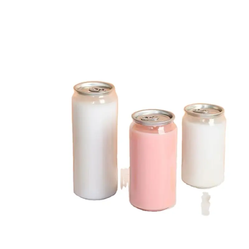 330ML 250ML 500 ML PET Can Plastic Drinks Bottles Round Pull Ring Cap For Milk Tea Juice Beverage And Coffee With Easy Open