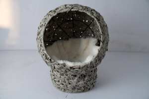 Komfortables Erhöhtes Katzenbett Haustier-Katzenhaus Gemütliches Bett für Pelzige Freunde Weiden-Katzenhaus - Product Image 3