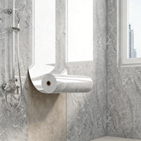 Autocollants muraux de salle de bain en marbre imperméables |   Panneaux en vinyle faciles à décoller et à coller