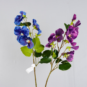 Fiori Artificiali di Pansé <span class=keywords><strong>Viola</strong></span> all'Ingrosso con Fogliame per Decorazioni Floreali Primaverili Casa e Hotel - Product Image 2