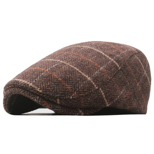 Người Đàn Ông Mùa Đông Ivy <span class=keywords><strong>Hat</strong></span> Bán Buôn Retro Dày Màu Sắc Ấm Áp Lưới Anh Beret Ivy <span class=keywords><strong>Hat</strong></span> - Product Image 3