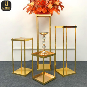 Personalización a granel de lujo de acero inoxidable de boda dorada soporte de exhibición de arco Floral para decoración de eventos LIANYI mejorar el efecto de marca - Product Image 4