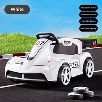 Kart électrique 12V pour enfants avec télécommande, voiture de course à dérive pour enfants de 2 à 12 ans, jouet à conduire avec lumière LED et musique