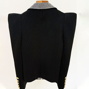2023 nouveau <span class=keywords><strong>Blazer</strong></span> femmes mode strass col noir costume femme à manches longues décontracté strass revers <span class=keywords><strong>Blazer</strong></span> veste - Product Image 5