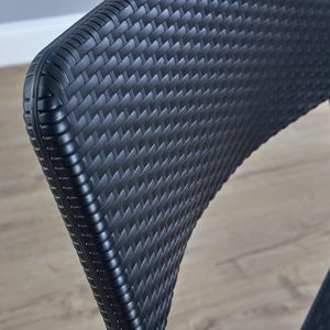 Phong Cách Châu Âu Vườn Ngoài Trời Màu Đen Nhựa Gấp Bàn Ghế Đặt Cho Sân Sử Dụng Ăn Uống - Product Image 4