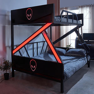 เตียงสองชั้น ดีไซน์ทันสมัย ยี่ห้อเฮงลี่ โครงเหล็ก สำหรับโรงแรมอีสปอร์ต โฮมสเตย์ <span class=keywords><strong>และ</strong></span>ร้านอินเทอร์เน็ตคาเฟ่ - Product Image 3