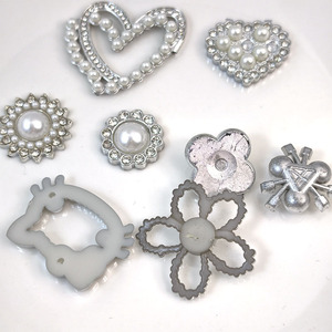 เข็มกลัดคริสตัลรูปหัวใจมุก DIY อุปกรณ์ตกแต่งเครื่องประดับ สำหรับผม กระเป๋า เคสมือถือ ฤดูใบไม้ผลิ 2024 ผลิตจากเมืองอี้หวู่ - Product Image 2
