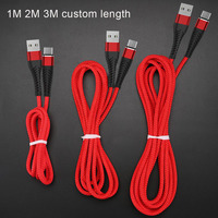 Kabel Data USB-A ke C Pengisian Cepat Berkualitas Tinggi, Kuat, dan Tahan Lama dengan Selubung Logam Berlapis Nilon OEM untuk Ponsel Android