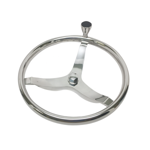 Volant sport en acier inoxydable de 15.5 pouces avec bouton de commande pour <span class=keywords><strong>bateau</strong></span> et voilier - Product Image 1
