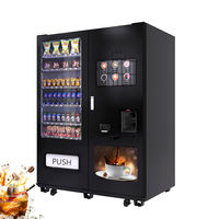 Máquina expendedora combinada automática de doble opción que ofrece Bebidas frías y calientes