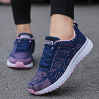 Chaussures décontractées pour femmes, baskets plates en maille respirante, à la mode, pour la marche, chaussures vulcanisées pour salle de sport, blanches, 2021